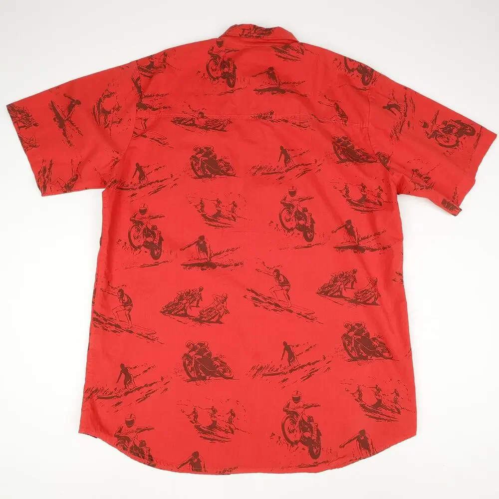 Iron And Resin Freedom Riders Mens 2XL Button Down Short Sleeve Shirt Motorbike - Picture 2 of 10